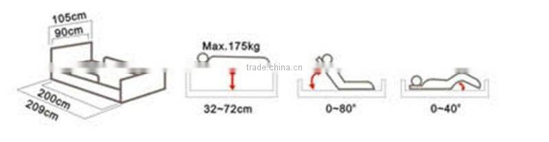 Hospital Beds2'' Pedal locking castors Electric Wooden hospital bed furniture THB3232WM