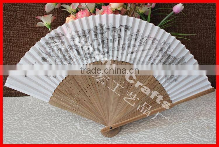 New design fabric foldable fan for advertising