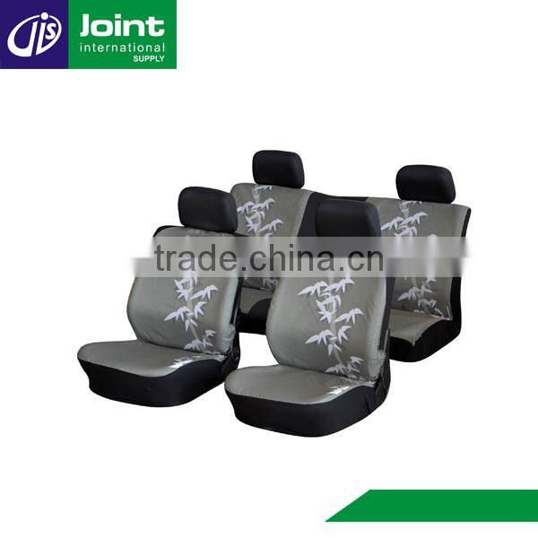 Custom Silver Polyester Car Seat Cover Set