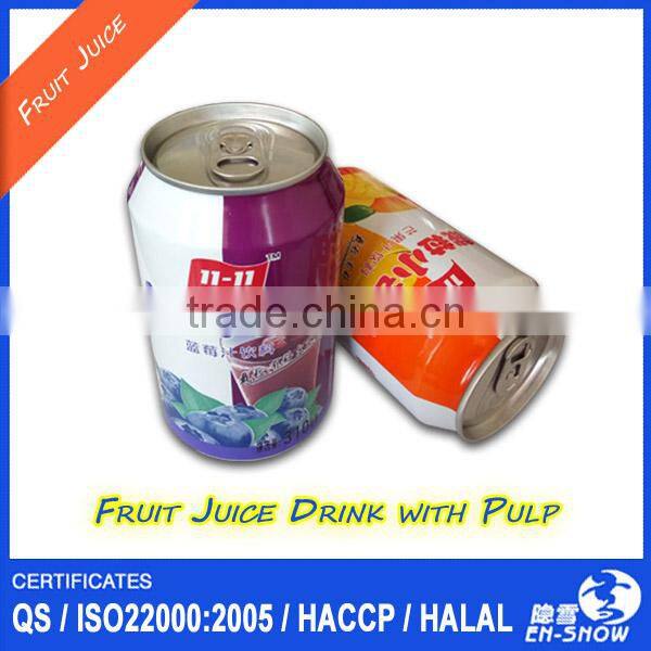Private Label 310ml Can(tinned) Blueberry Juice Drink with fiber pulp