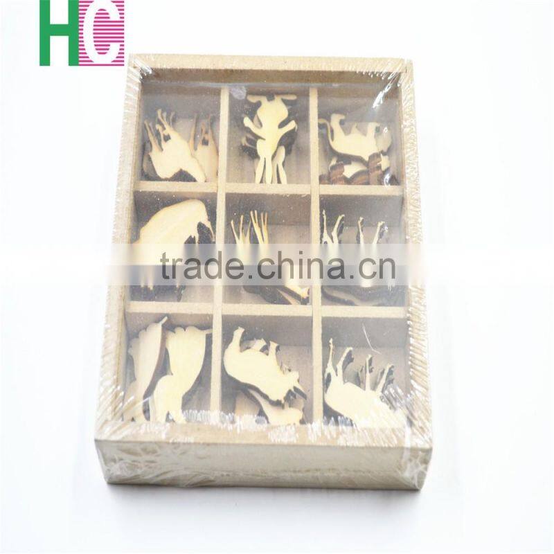 2016 art craft new design Christmas Present wooden stamps snow wood toy piece