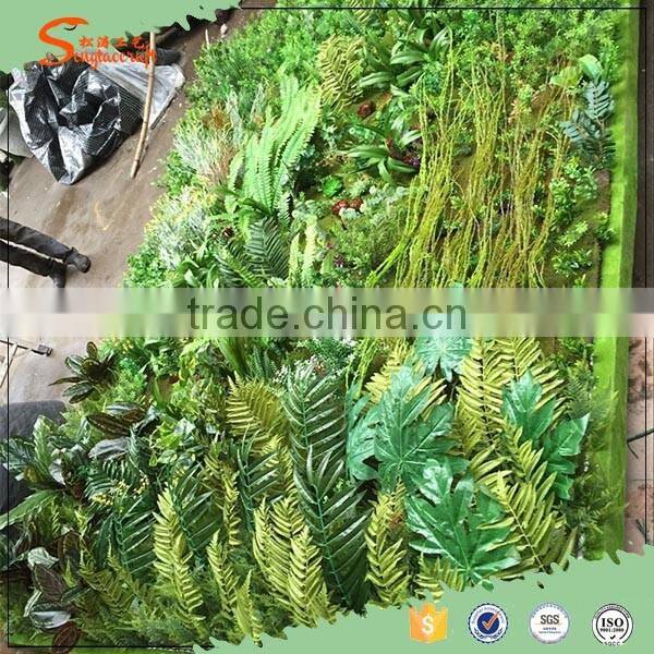 Songtao natural looking green artificial vertical green grass wall