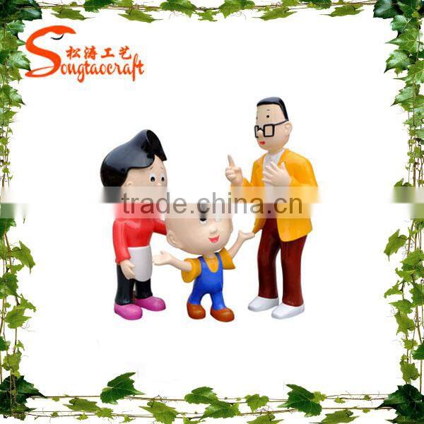Life size artificial cartoon statue fiberglass cartoon artificial statue