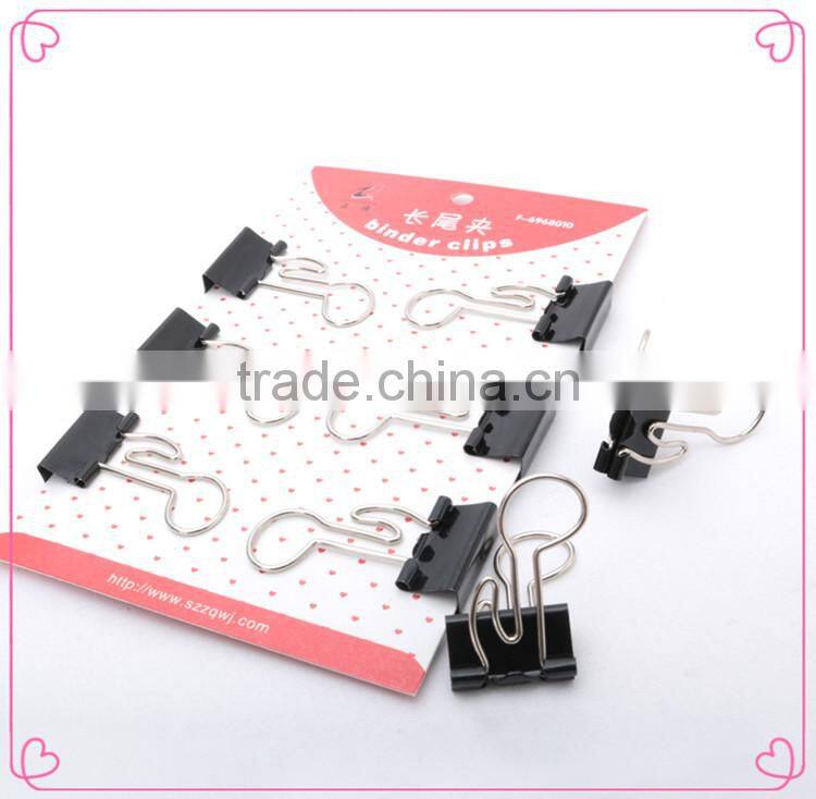 Office stationery assorted shapes metal binding clips