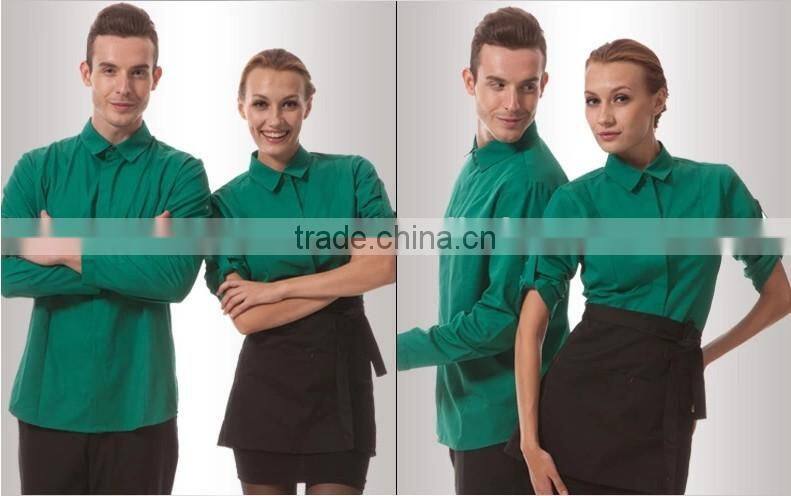 female uniform front desk short-sleeve aprons front desk short-sleeve aprons female waiter workwear hotel uniforms wholesale