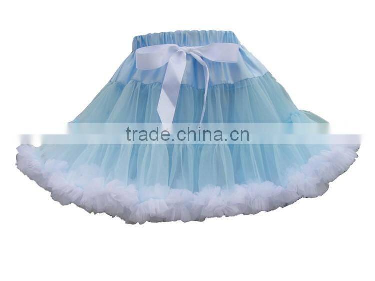 Wholesale princess style baby girls solid color tulle skirt from China manfactory by handmade