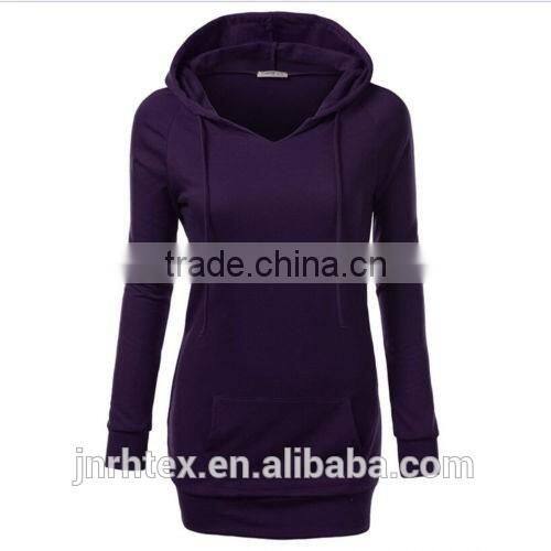 Women Ladies Fitted Hoodies Casual Coat Pullover Outerwear Sweatshirt Extra Long