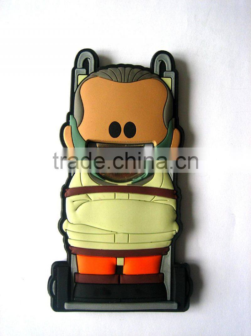 3D lovely pvc cartoon figurine bottle opener