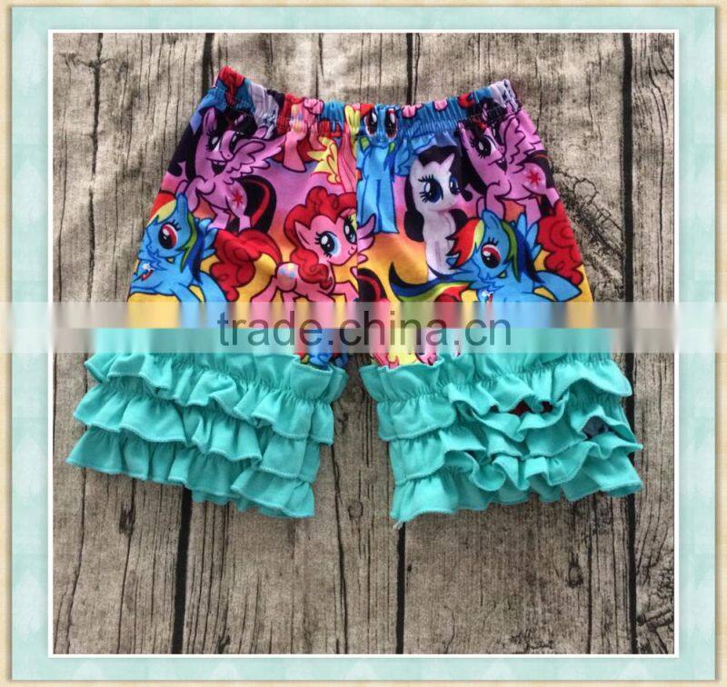 The 2017 factory direct selling girl's summer triple hem shorts is more popular new models
