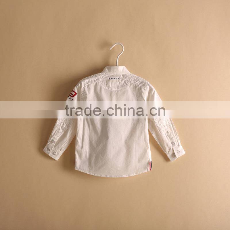 2016 Cool Boy Shirt Spring And Summer Children Clothing Embroidery Letter England Style Kids Wear Free Shipping BT40323-21