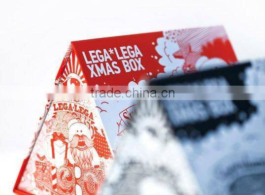 vogue triangle cardboard Xmas gift box
