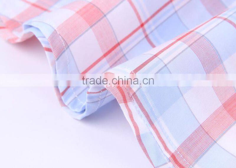 2017 new design plaid men's long sleeve casual shirt wholesale