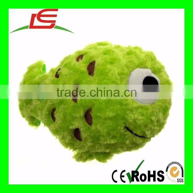 Green Fish Pillow Color LED Light Up Flash Plush Home Bed Decor