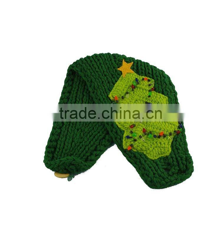 Wholesale 100% polyester jacquard knitted circle scarf