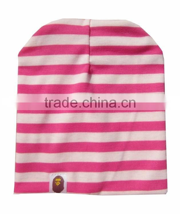 2016 hot stripe children crazy hats combed knit cotton baby caps and hats M6033108