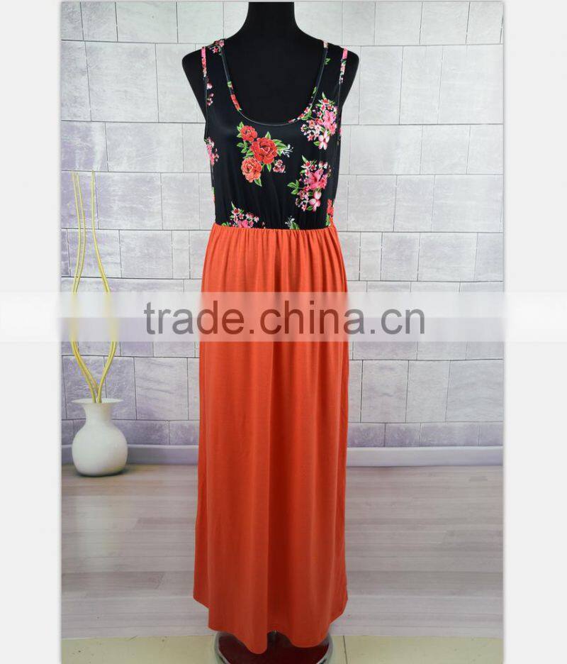 Summer Women Sleeveless Stretch Dresses Mommy and Me Maxi Dress