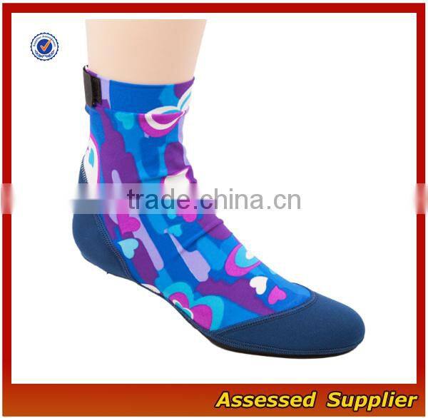FXS153 Custom print neoprene sand socks cheap wholesale wateproof beach socks