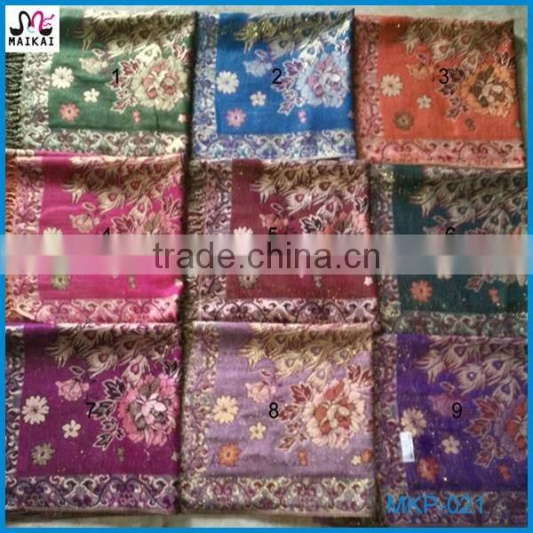 Cheap price fashionable pashmina wholesale glitter shawl