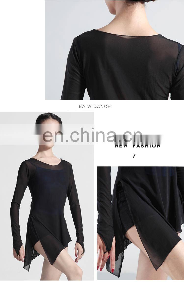 117120108 Pull on Mesh Ballet Dance Tops