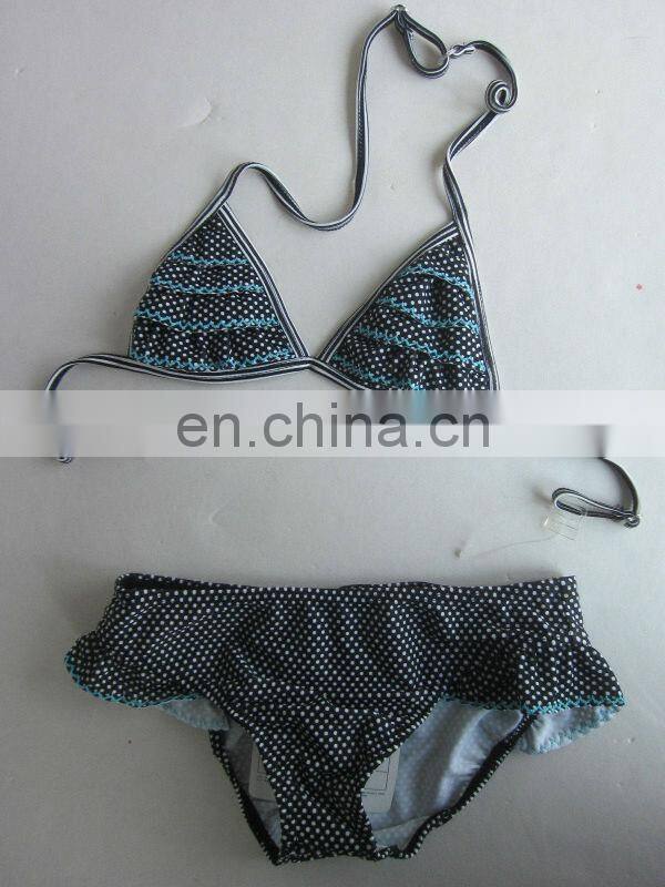 Fashion Kniting Lace one piece swimwear for kids