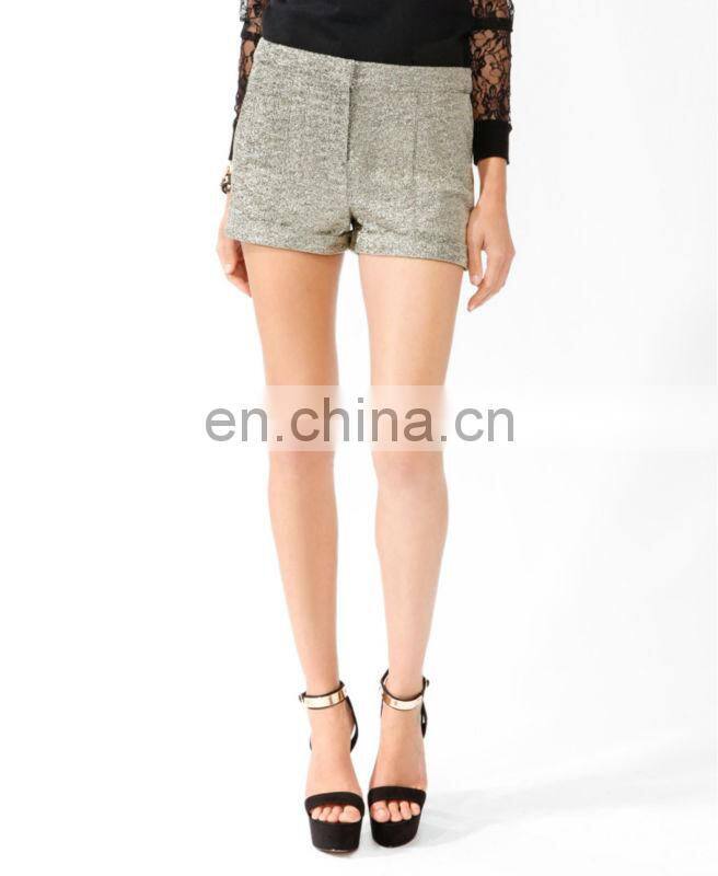 Cuffed Metallic Shorts CSS0017