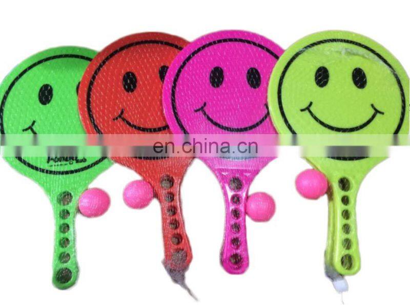 Plastic Beach Paddle Rackets with different Fluorescence Color