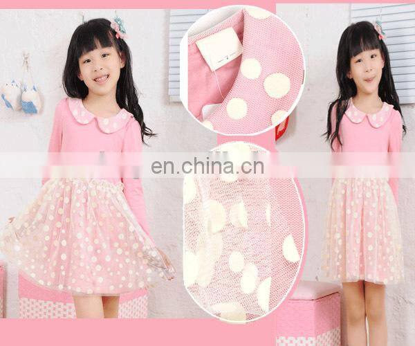 shaoxing winfar cotton child clothes fashion mesh kid child dress