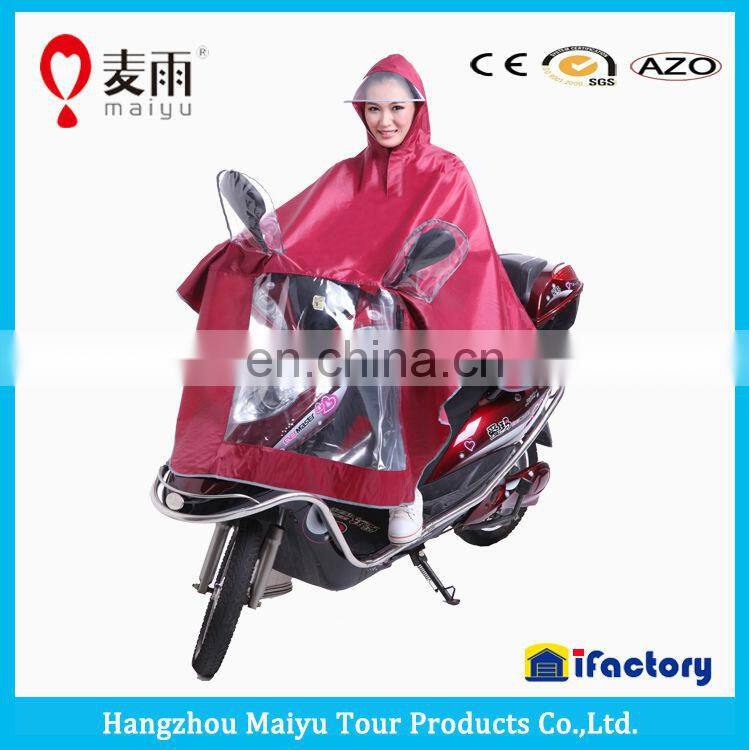 Maiyu waterproof pvc rain poncho for scooters