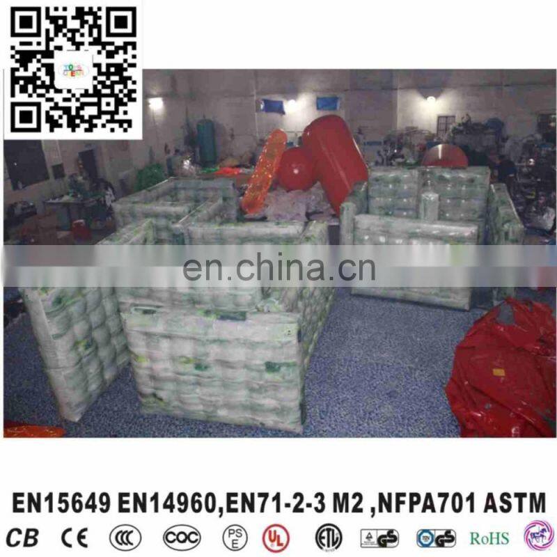2016 Cheap inflatable bunker broken wall/inflatable used paintball wall hot sale