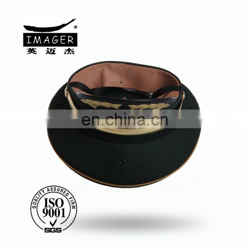 Plain Style Customized Air defence Forces Private First Class Cap with Gold Embroidery