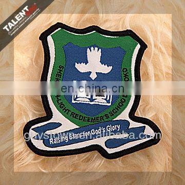 custom promotion woven label badge for garment accessories