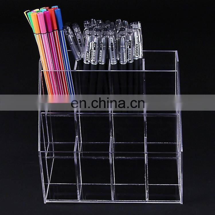 Large Floor Shape Clear PMMA Acrylic Pen Display Stand Holder Rack