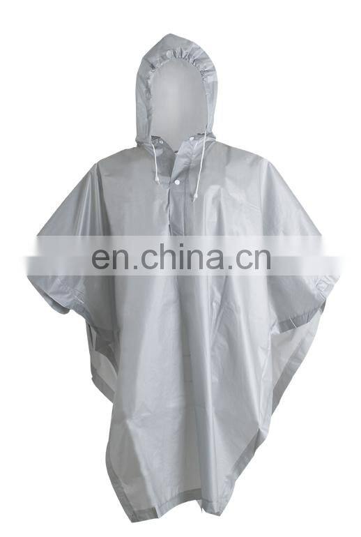 PROMOTIONAL RED PEVA HOODED RAINCOAT EVA RAINCOAT