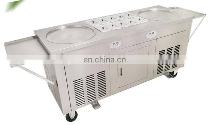 Factory Price New Model Double Pan Fried Ice Cream Machine for Sale