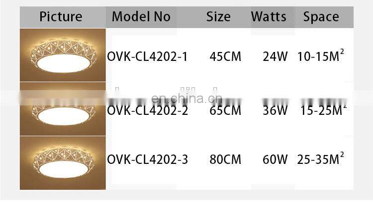 Modern Simple Round LED Living Room Ceiling Light Creative Acrylic Bedroom Lighting