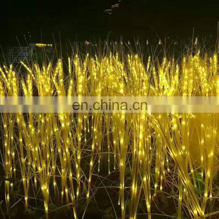 Hot Led Wheat light Outdoor Decorative Garden Lights simulation luminescence Wheat light ABS hair rod copper wire Wheat light
