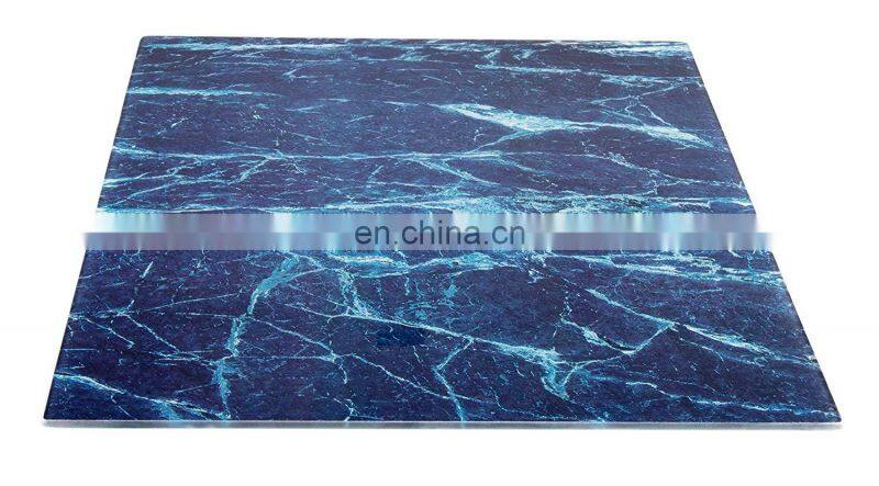 Glass Cutting Board Non Slip Cutting Board is Shatter-Resistant,Durable,Stain Resistant,Dishwasher Safe 12 X 15.75-inch (Marble)