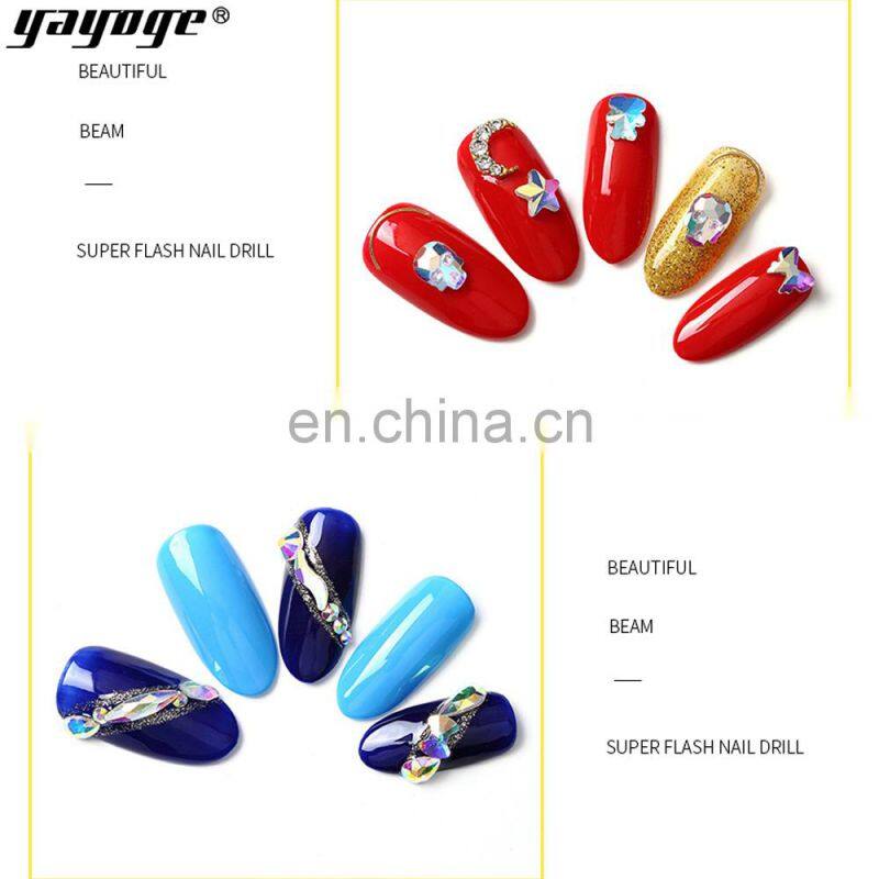 Yayoge Diamond Deb Shape Nail Files Crystal Polish Bottles