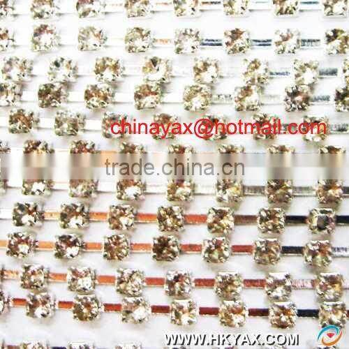 china sew on cup chain rhinestones factory;china sew on chain stone supplier;sew on Chain rhinestone