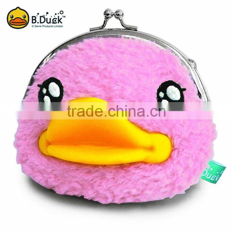 B.Duck cute bead canvas coin purse animal shaped leather coin purse