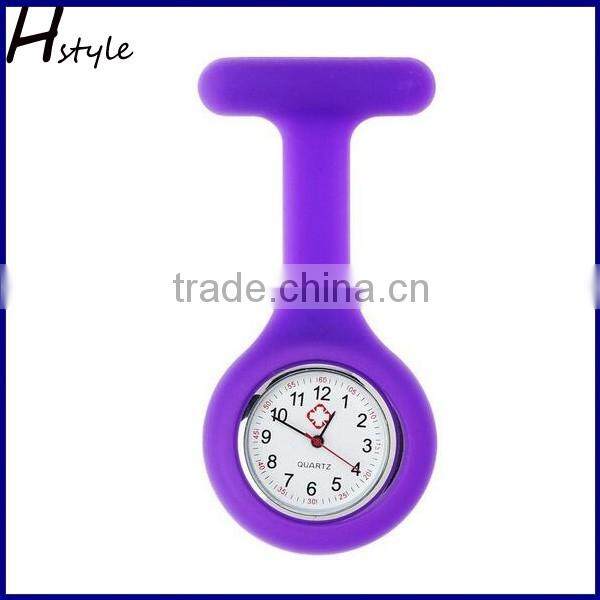 2016 New Product Silicone Rubber Nurse Watch Nurse FOB Watch Black WP019
