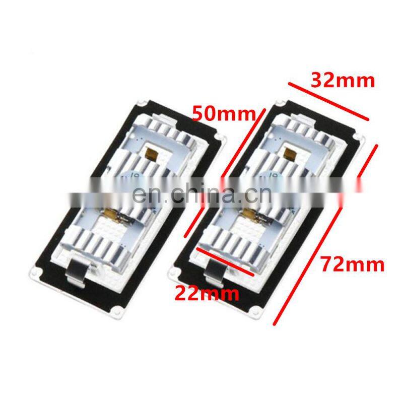 2Pcs Error Free 18 LED Number License Plate Light For BMW E66 E65 7-Series 735i 2006-2008 White 12V Canbus License Plate Light