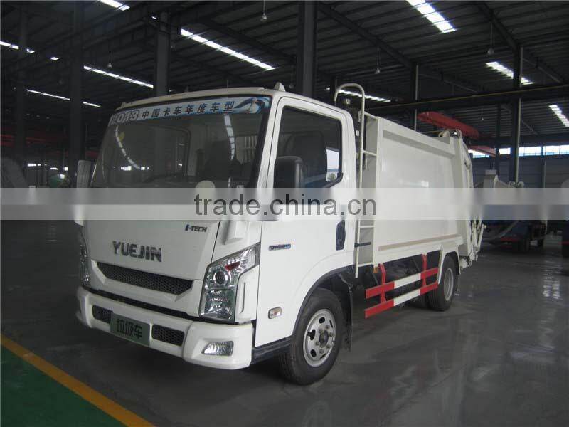 Yuejin 5m3 mini garbage truck