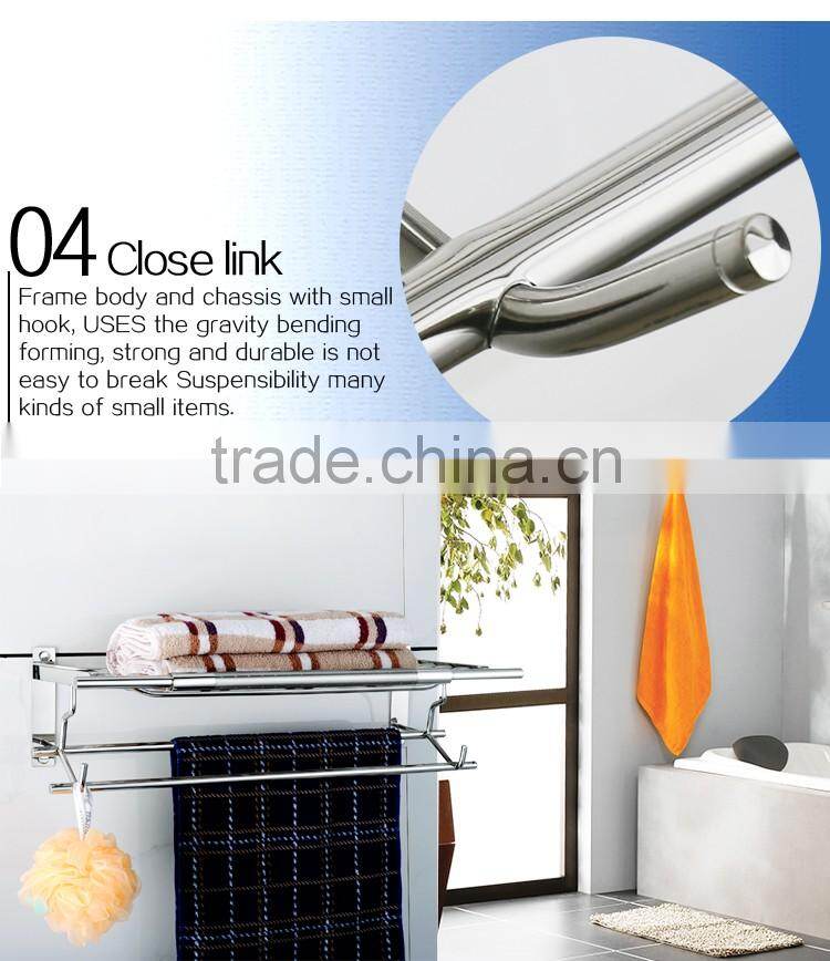 Wesda stainless steel and alloy bathroom towel shelf & clothes shelf A114