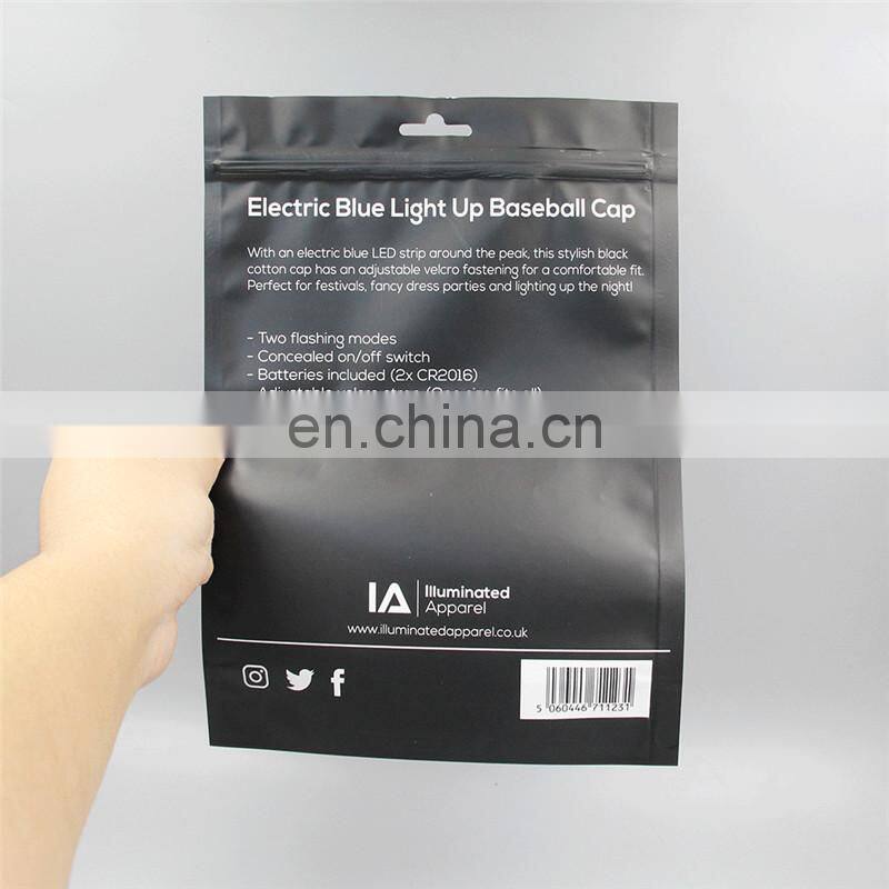 wholesale frosted plastic bag clothes zip lock self sealing bag clothing packaging frosted custom print zipper bag