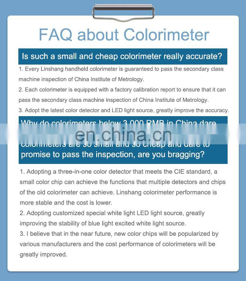 LS171 Portable Colorimeter with Cellphone APP For Printing Coating Ceramics Textiles Color Difference