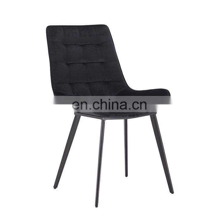 Simple velure Contemporary Kitchen Dining Chairs With High Back