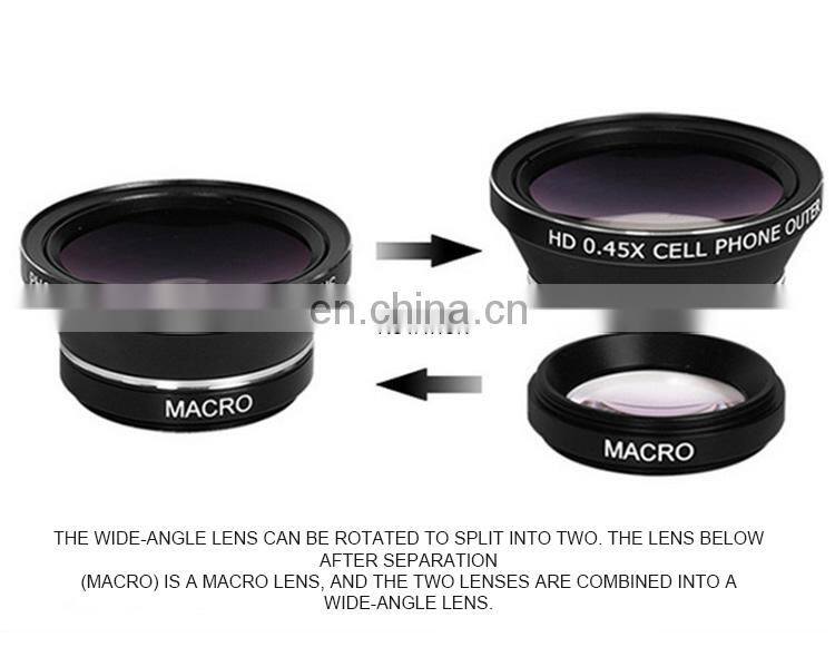 Cell Phone Camera Outer Wide Angle Lens With Tripod