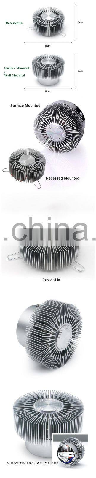 Recessed Mounted LED Ceiling Lamps Indoor RGB 3W Porch Indoor LED Ceiling Lights