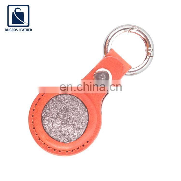 2022 New Arrival Nickle Fitting Superior Quality Modern Design Genuine Leather Airtag Key Chain from Indian Exporter